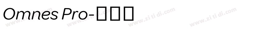Omnes Pro字体转换